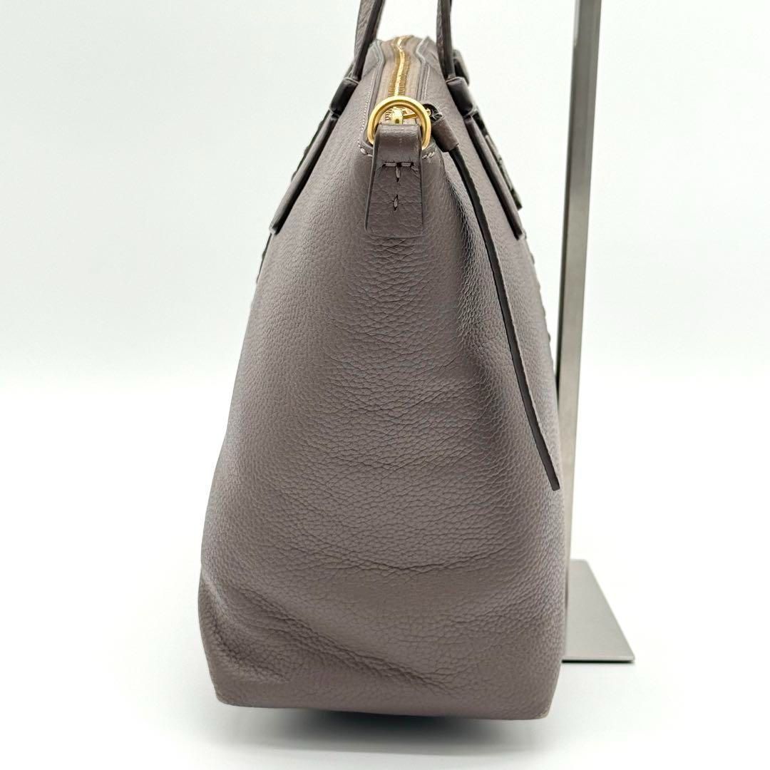 良品】Tory Burch マックグロー ハンドバッグ 2way グレージュ