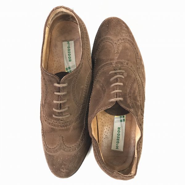 80s-90s?/Vintage☆USA老舗☆McGREGOR ☆本革/ウイングチップ【26.0/茶