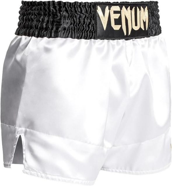 VENUM ヴェナム ヴェヌム ムエタイトランクス MUAY THAI SHORTS CLASSIC ヴェナム ベナム キックパンツ ボクシング トランクス スポーツウェア トレーニング 格闘技 Mサイズ ホワイト ゴールド ブラック