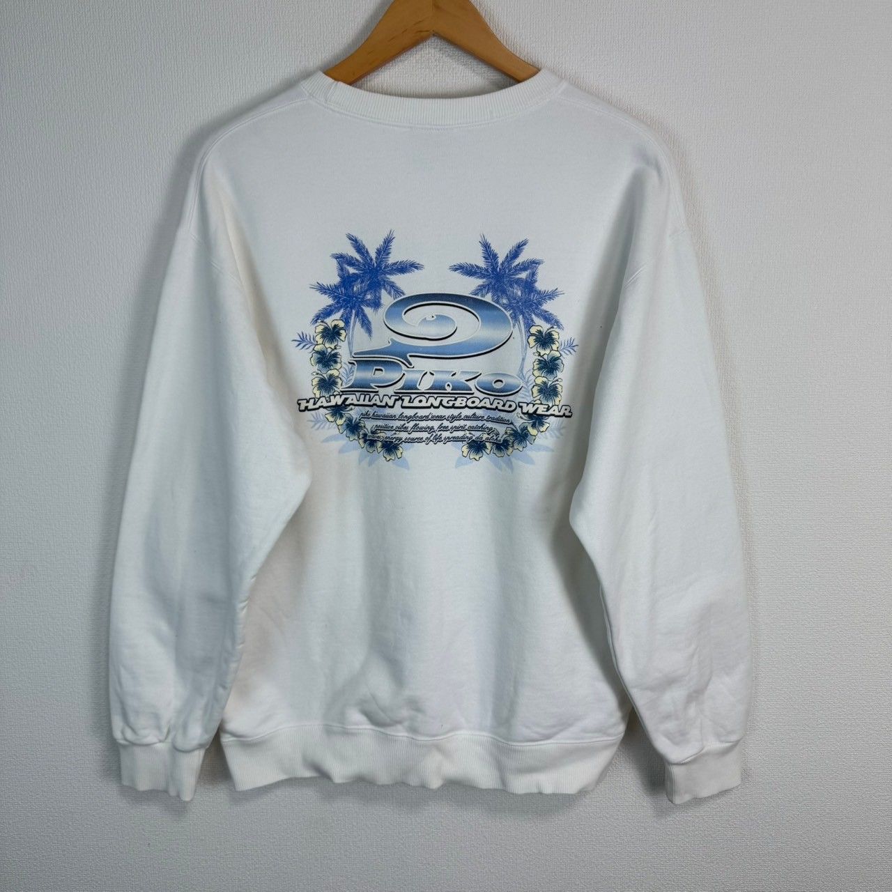 PIKO スウェット　トレーナー　古着　厨二病　ギャル　長袖　ストリート　Y2K Y2K PIKO ピコ スウェット トレーナー ホワイト メンズ Mサイズ