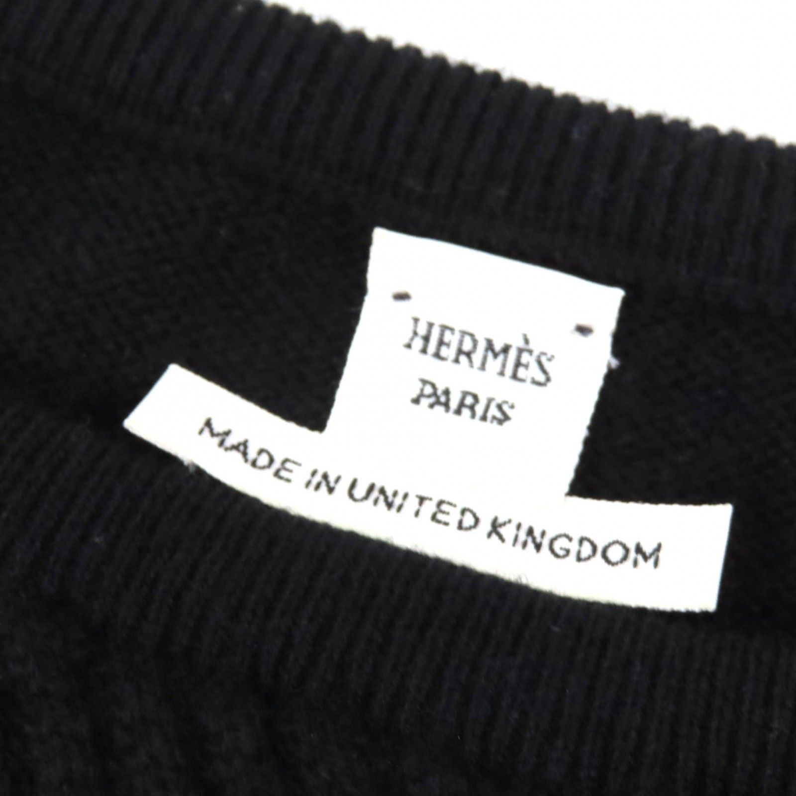 極美品△HERMES エルメス カシミヤ100％ クルーネック 長袖