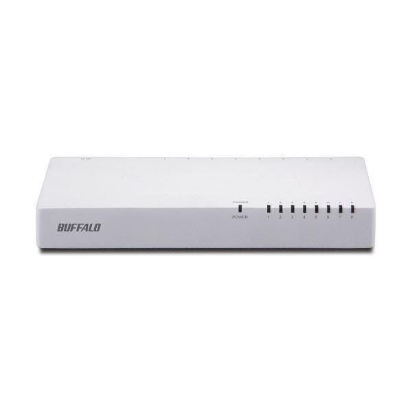 バッファロー10／100M対応 スイッチングハブ 電源内蔵 8ポート ホワイト LSW4-TX-8NP／WH 1台