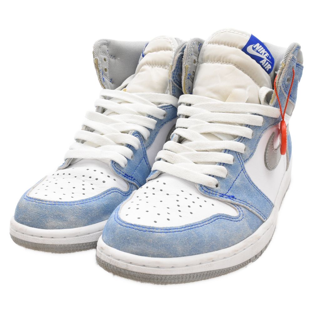 NIKE (ナイキ) AIR JORDAN 1 RETRO HIGH OG HYPER ROYAL エアジョーダン 1 ハイパーロイヤル  ハイカットスニーカー ホワイト/ブルー US8.5/26.5cm 555088-402