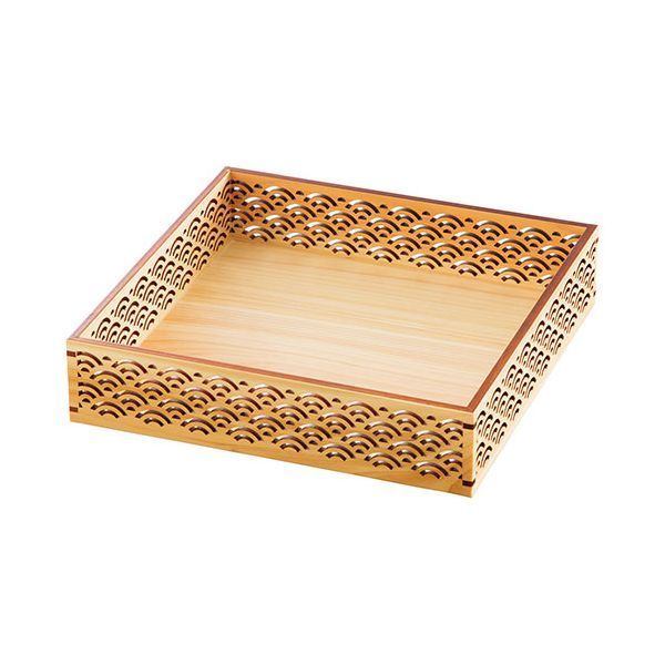 ヤマコー 用美 業務用 ひのき細密盛器 青海波 yamaco27575