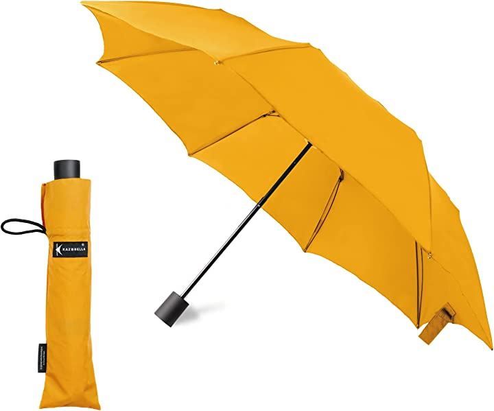 KAZBRELLA Compact カズブレラコンパクト 折りたたみ傘 逆折り式傘 メンズ レディース イエロー ワンサイズ