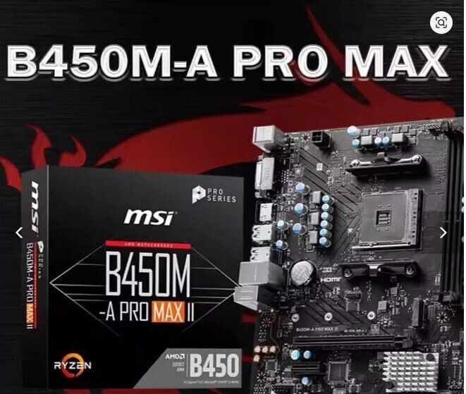 MSI AMD メインボード B450M-A PRO MAX II マザーボード M.2 SATAIII デュアルチャネル DD