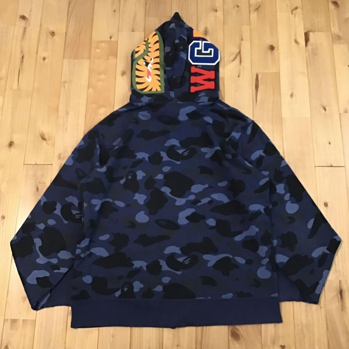 ☆2XL☆ Blue camo シャーク パーカー shark full zip hoodie a bathing ape BAPE エイプ ベイプ  アベイシングエイプ 迷彩 XXL WGM - メルカリ