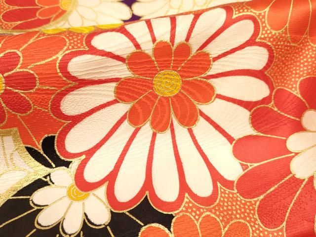 平和屋着物[]七五三 女の子 7歳 祝着 四つ身 束ね熨斗吉祥花