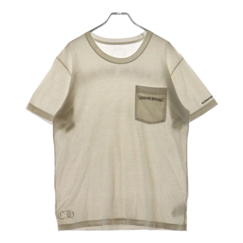 CHROME HEARTS (クロムハーツ) CH T-SHRT 1 バックスクロールラベルプリント 半袖Tシャツ カットソー ホワイト