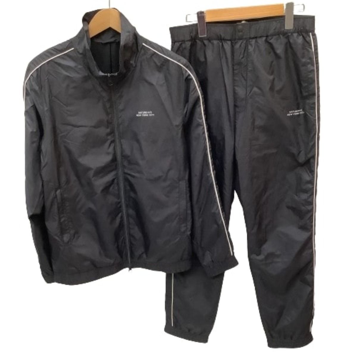 SATURDAYS NEW YORK CITY サタデーズ ニューヨークシティ  セットアップ ナイロン上下 SIZE S ブラック