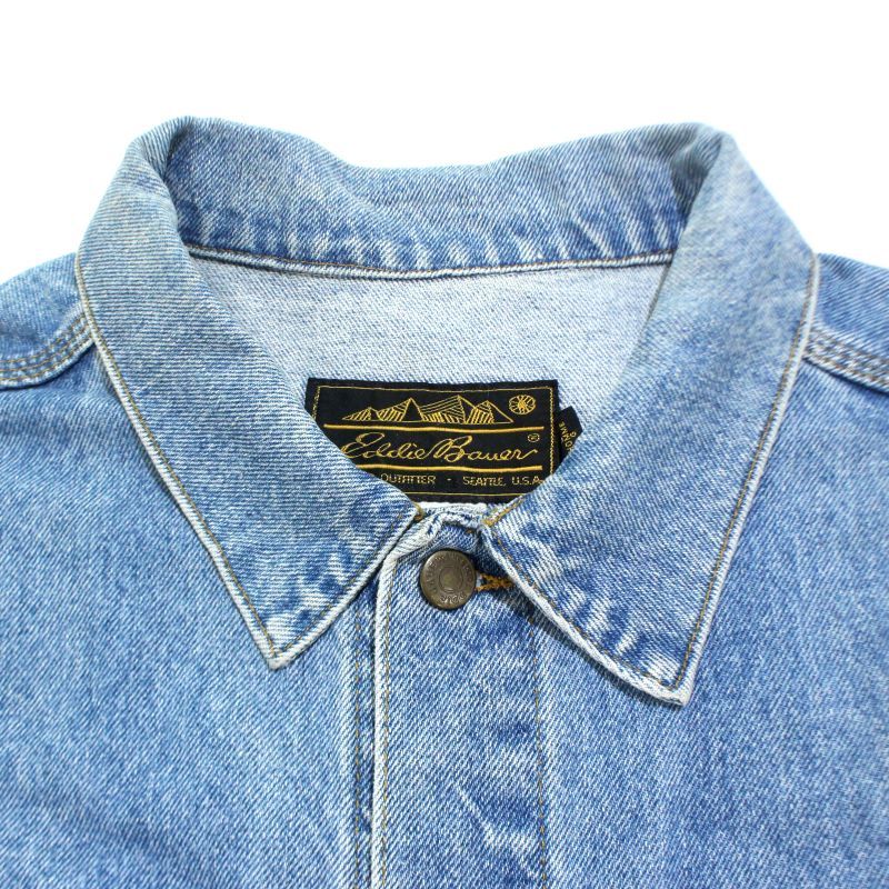 90s vintage Eddie Bauer トラッカー デニムジャケット メンズ