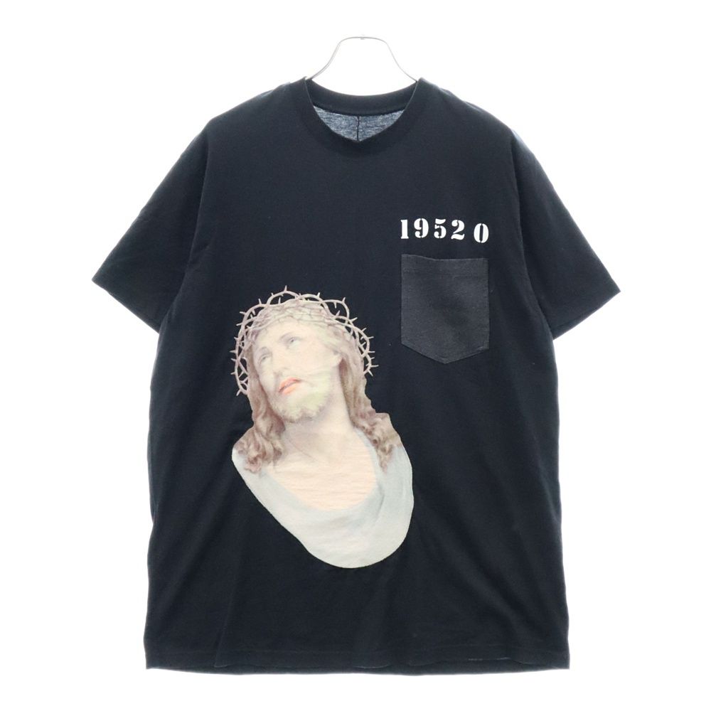 GIVENCHY (ジバンシィ) 16SS キリスト刺繍クルーネック半袖Tシャツ ブラック 16J 7114 651