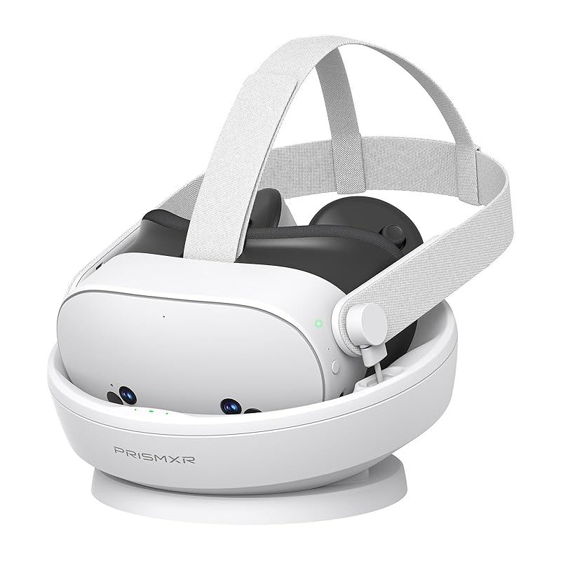 PRISMXR VR用充電ドック Quest3Sと互換性ありドック 磁気吸着式ヘッドセット＆コントローラー コンパクト設計 Carina D1S Lite|充電器非付属＆パススルー充電非対応 1