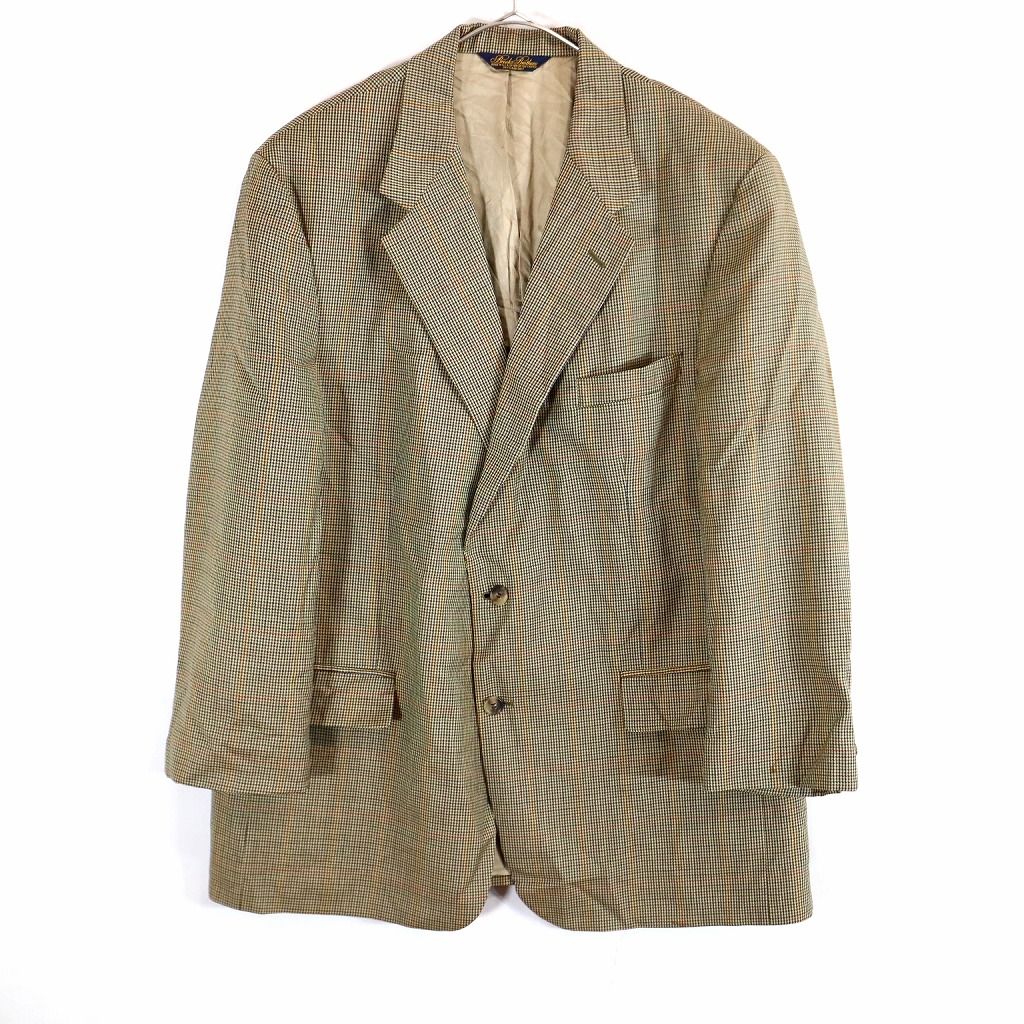 80s Brooks Brothers テーラードジャケット キャメル 千鳥格子 古着 ブルックスブラザーズ Brooks Brothers BROOKSGATE チェック柄