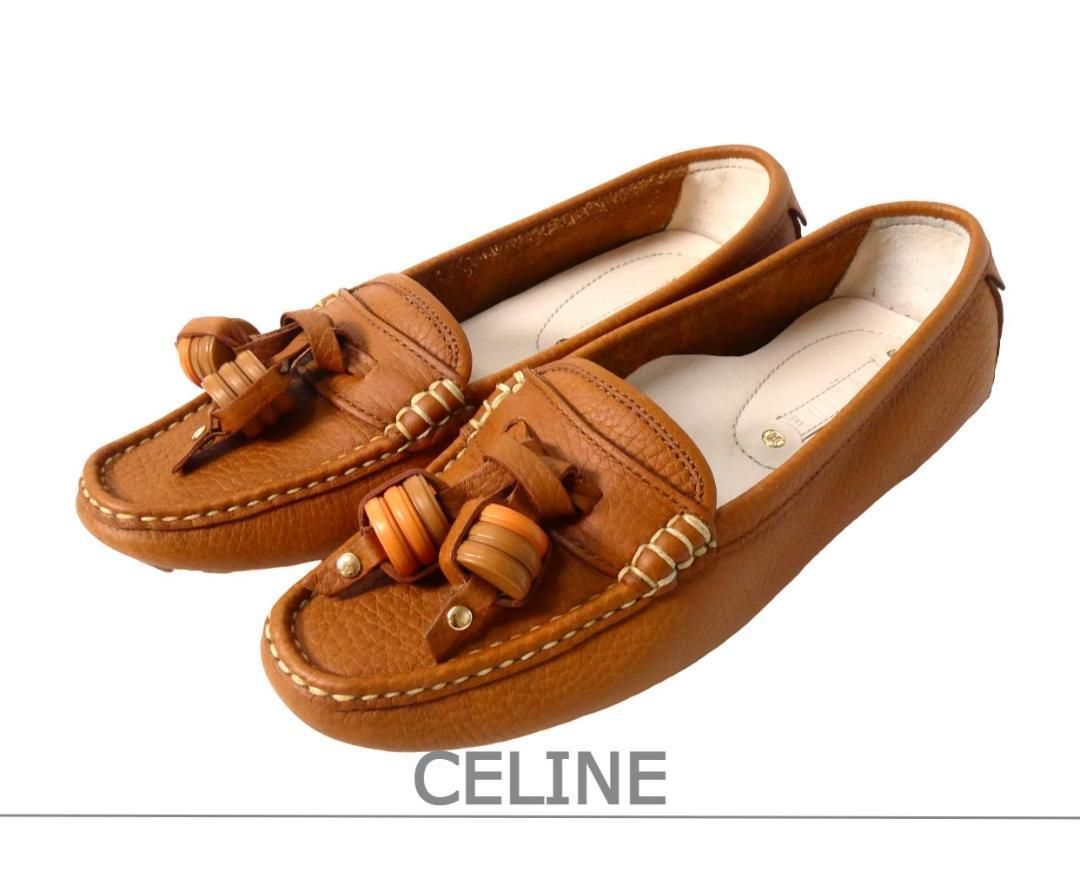 美品 CELINE セリーヌ サイズ37 約24㎝ マカダム ドライビングシューズ