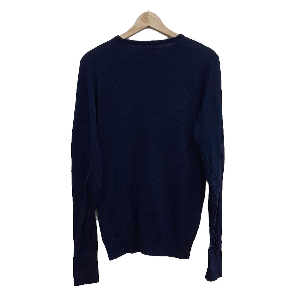 JOHN SMEDLEY ジョンスメドレー 長袖セーター サイズS メンズ - ネイビー クルーネック USTAUSTRALIA_COM_AU