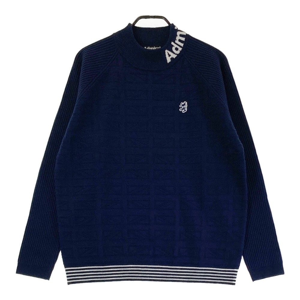 Admiral アドミラル モックネック セーター【ネイビー・L】 サイズ：XL ADMIRAL アドミラル モックネック 長袖ニット