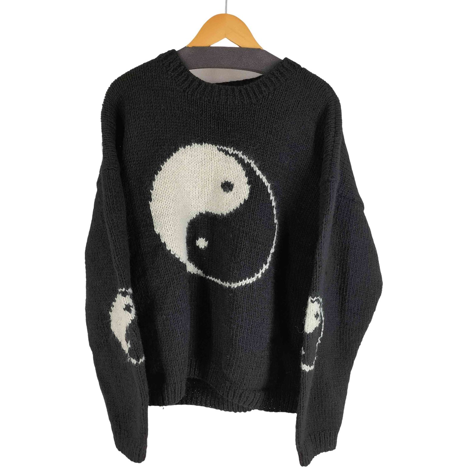 ユーズドフルギ 古着 MCMACHAN WOOLEN BIG YIN - YANG CREW NECK KNIT 陰陽 ニット メンズ 表記無
