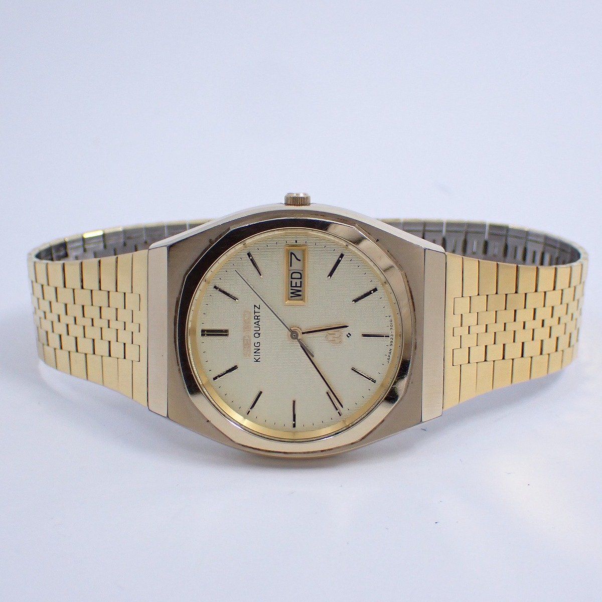 SEIKO セイコー キングクォーツ メンズ 腕時計 デイデイト ゴールドGP