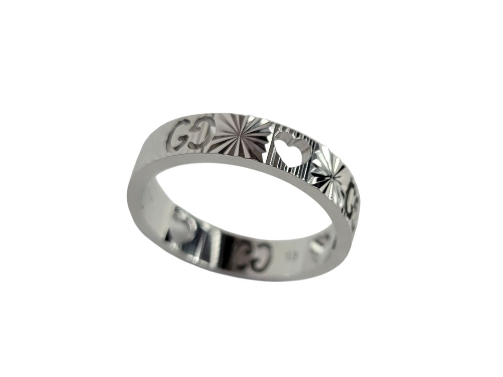 グッチ アイコンハート リング 指輪 ホワイトゴールド 13号 Au750 K18 GUCCI