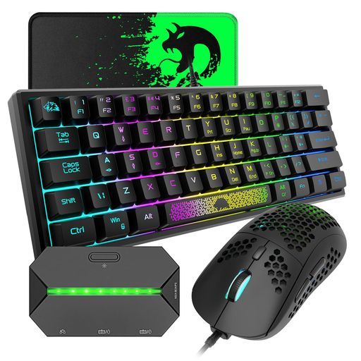 ZIYOULANGゲーミングキーボードマウスコンバーターセットテンキーレス