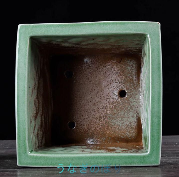 紫砂鉢 花窓雲脚四方盆 盆栽鉢 植木鉢 小品盆栽鉢 大品盆栽鉢 紫砂鉢