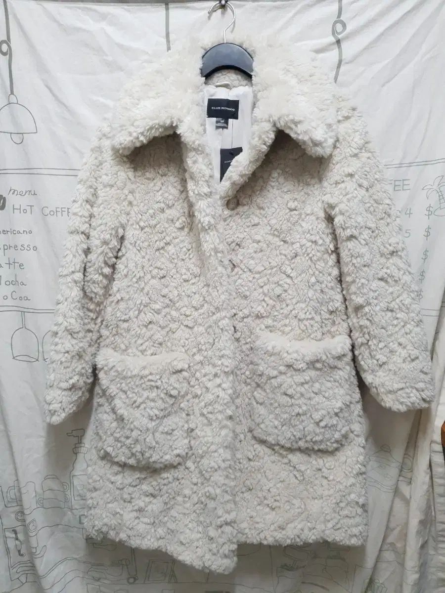 クラブモナコ アイボリー フリース コート