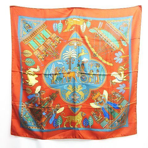 【美品】エルメス カレ90 ペルセポリス ペルシャの都市 スカーフ シルク 超美品 エルメス HERMES レアアイテム PERSEPOLIS ペルセポリス