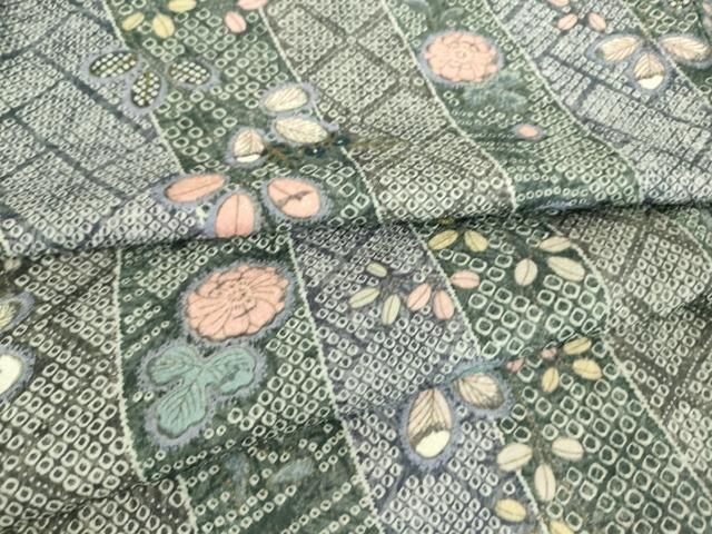 平和屋着物▽小紋　単衣　辻が花　金彩　洗える着物　DAAT9650az 平和屋着物▽小紋 単衣 辻が花 金彩 洗える着物 DAAT9650az