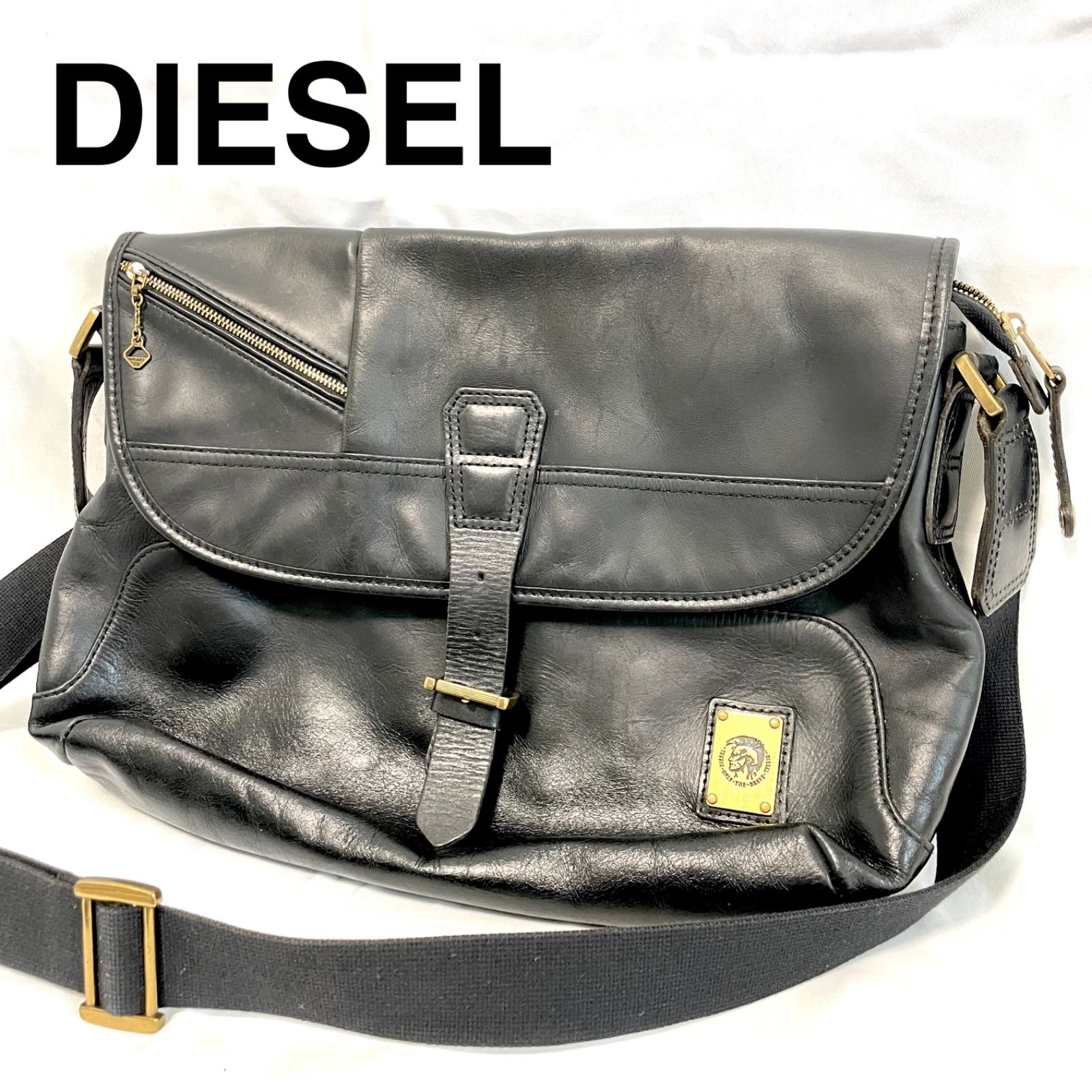 ディーゼル／DIESEL バッグ ショルダーバッグ 鞄 メンズ 男性 男性用レザー 革 本革 ブラック 黒  フラップ式