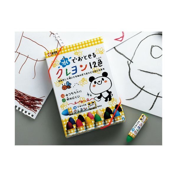 水でおとせるクレヨン 各色1本