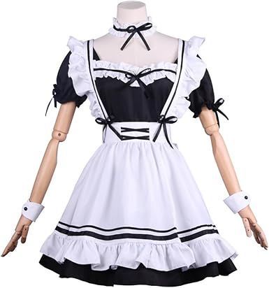 メイドエプロン ショート　5点セット plusnao ショートエプロン ハーフエプロン レディース 女性用
