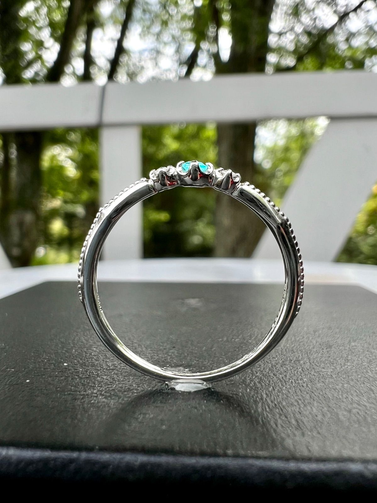 Pt950ブラジル産パライバトルマリンリング #13【ランダム発送商品