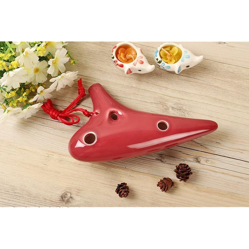 TNG オカリナ 楽器 シングル [ 12穴 / アルト/レッド ] 高級 C調 AC