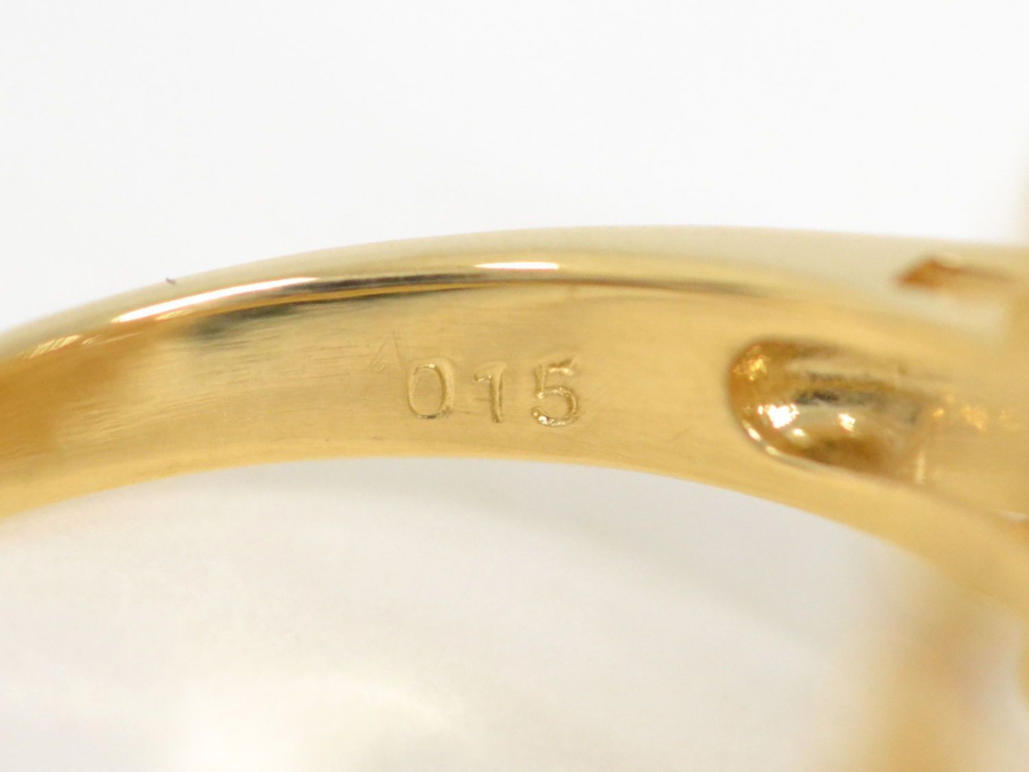 本物 南洋パール 13.2mm ダイヤモンド 0.15ct K18 YG リング 指輪 16号 イエローゴールド ホワイト アクセサリー ジュエリー  中古