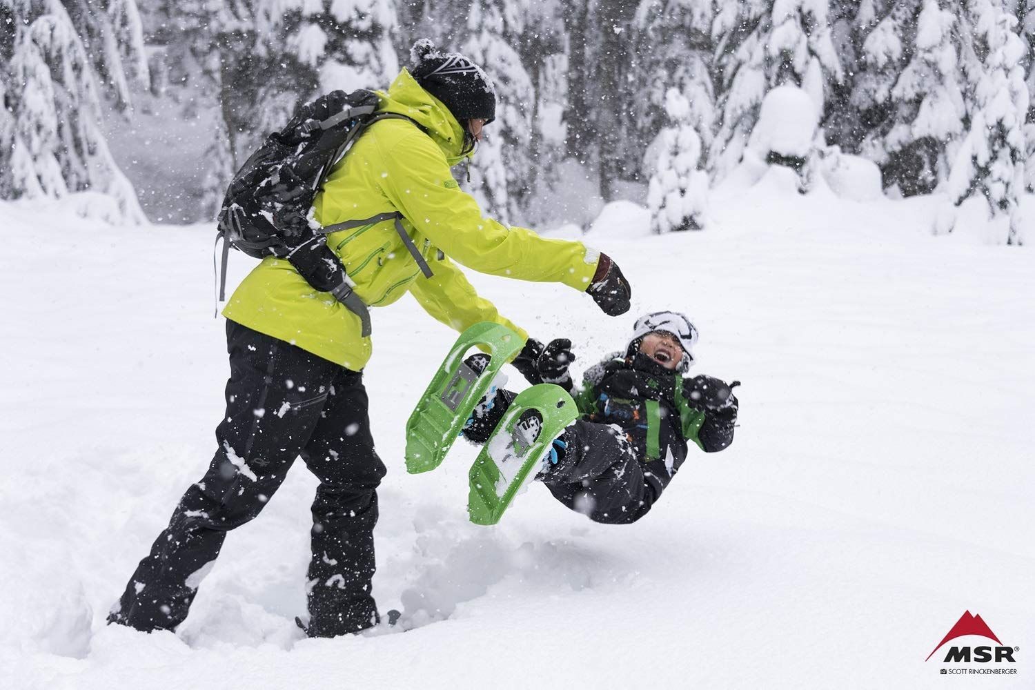 在庫処分 MSR アウトドア キッズ用スノーシュー タイカー ティノグリーン 17インチ 日本正規品 40723