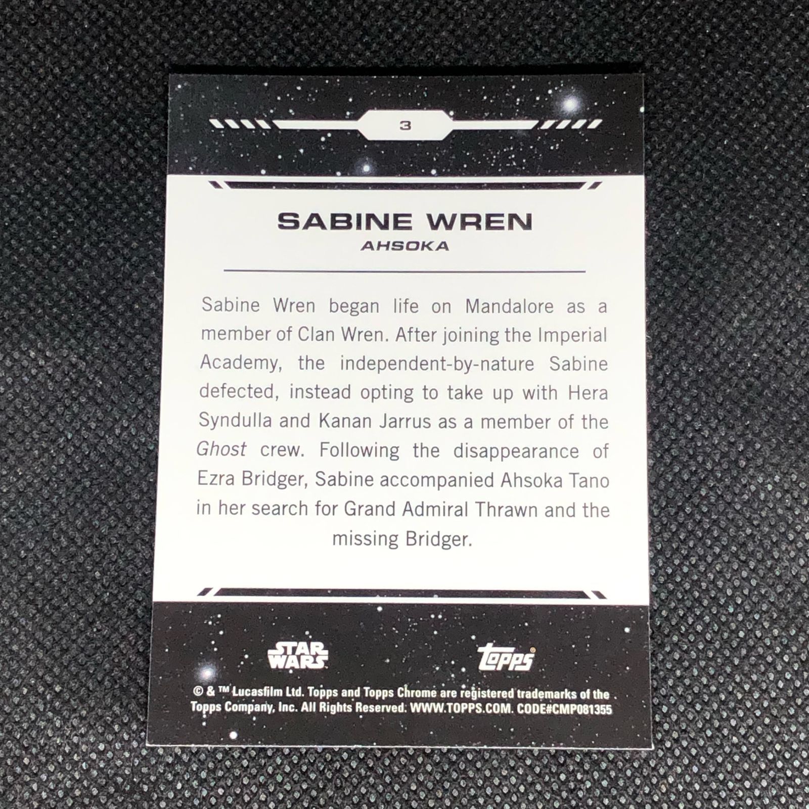 Sabine Wren / サビーヌ・レン 2024 トップス クローム スターウォーズ 
