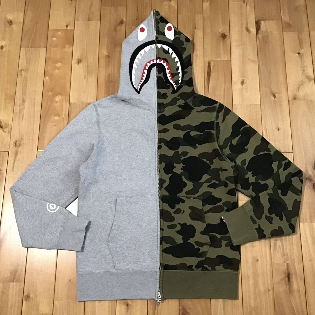 Separate shark full zip hoodie Mサイズ 1st camo a bathing ape BAPE 