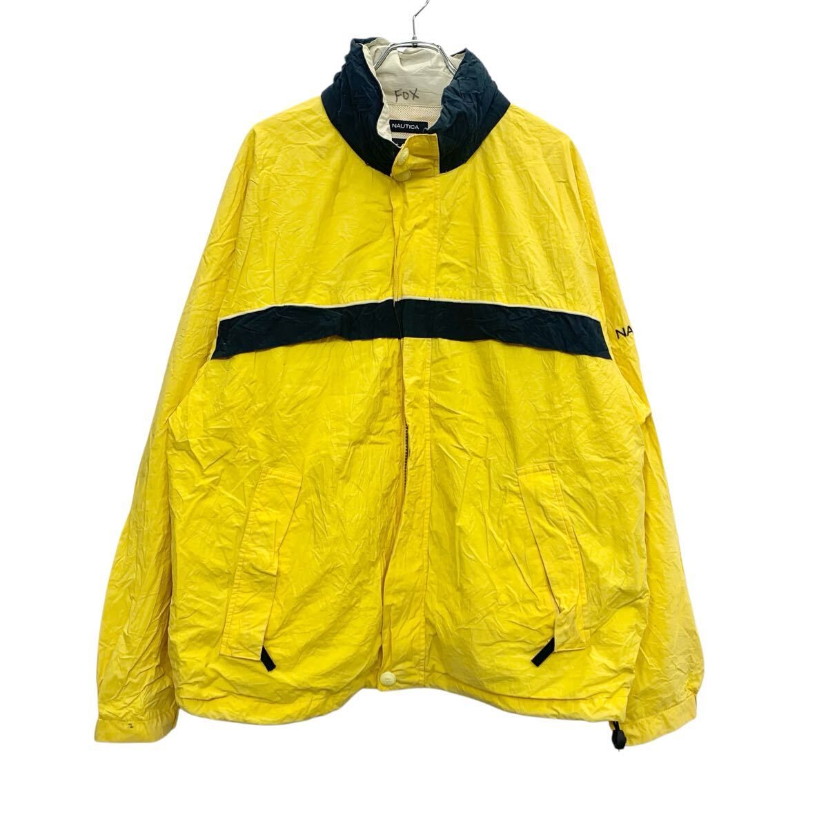 NAUTICA ナイロンジャケット XL イエロー ネイビー ノーティカ