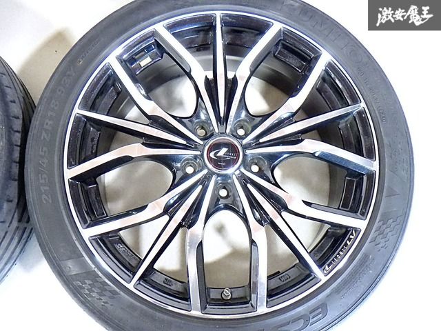 Weds LEONIS LV 18インチ × 7J+53 5穴 PCD114.3 良好品】レオニス LV 18in 7J +53 PCD114.3 4本セット ノア