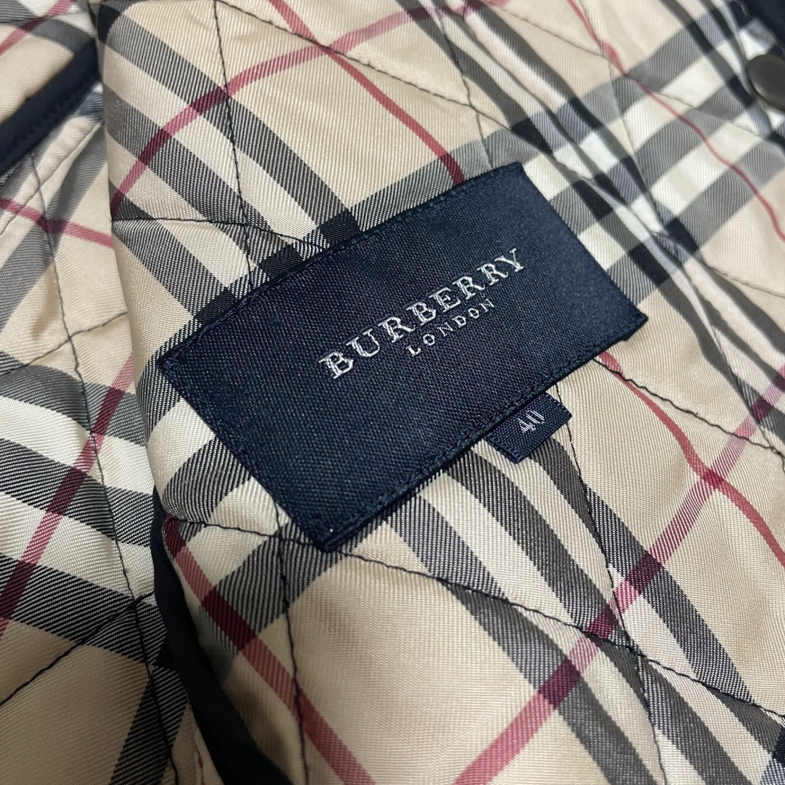 【極美品】BURBERRY LONDON バーバリーロンドン キルティングジャケット ノバチェック 40 ブラック