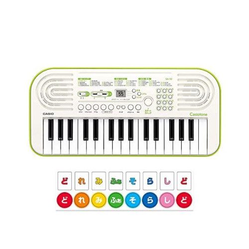 CASIO 電子キーボード Casiotone 32ミニ鍵盤 SA-50 ホワイト-グリーン