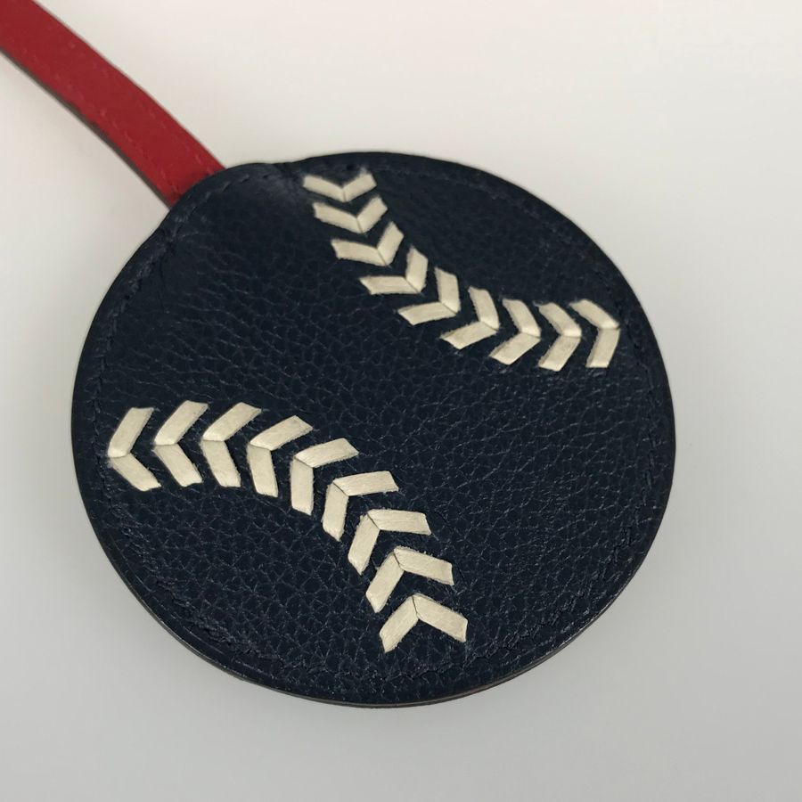 エルメス キーリング　ストラップ チャーム　ベースボール 中古　美品 エルメス キーリング ストラップ チャーム ベースボール 中古 美