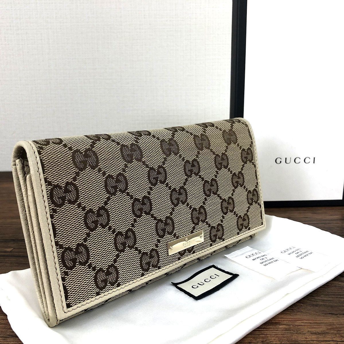 未使用品 GUCCI 長財布 244946 GGキャンバス 180 moldtool.com.br