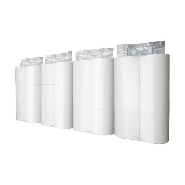 まとめ TANOSEE トイレットペーパーパック包装 シングル 芯なし 130m ホワイト 1ケース 24ロール 6ロール×4パック ×5セット