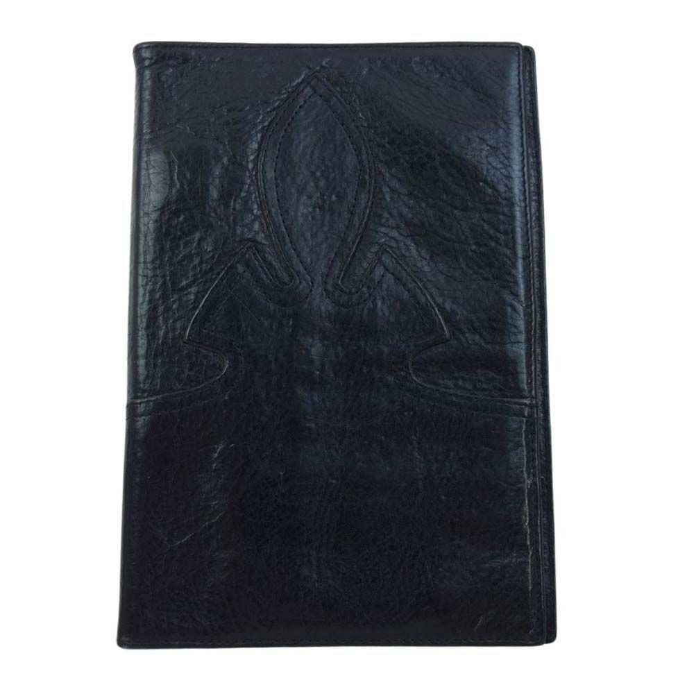 CHROME HEARTS クロムハーツ 原本無 LS NOTEPAD ノートパッド フ ニー レザー ブックカバー 手帳カバー ブラック系