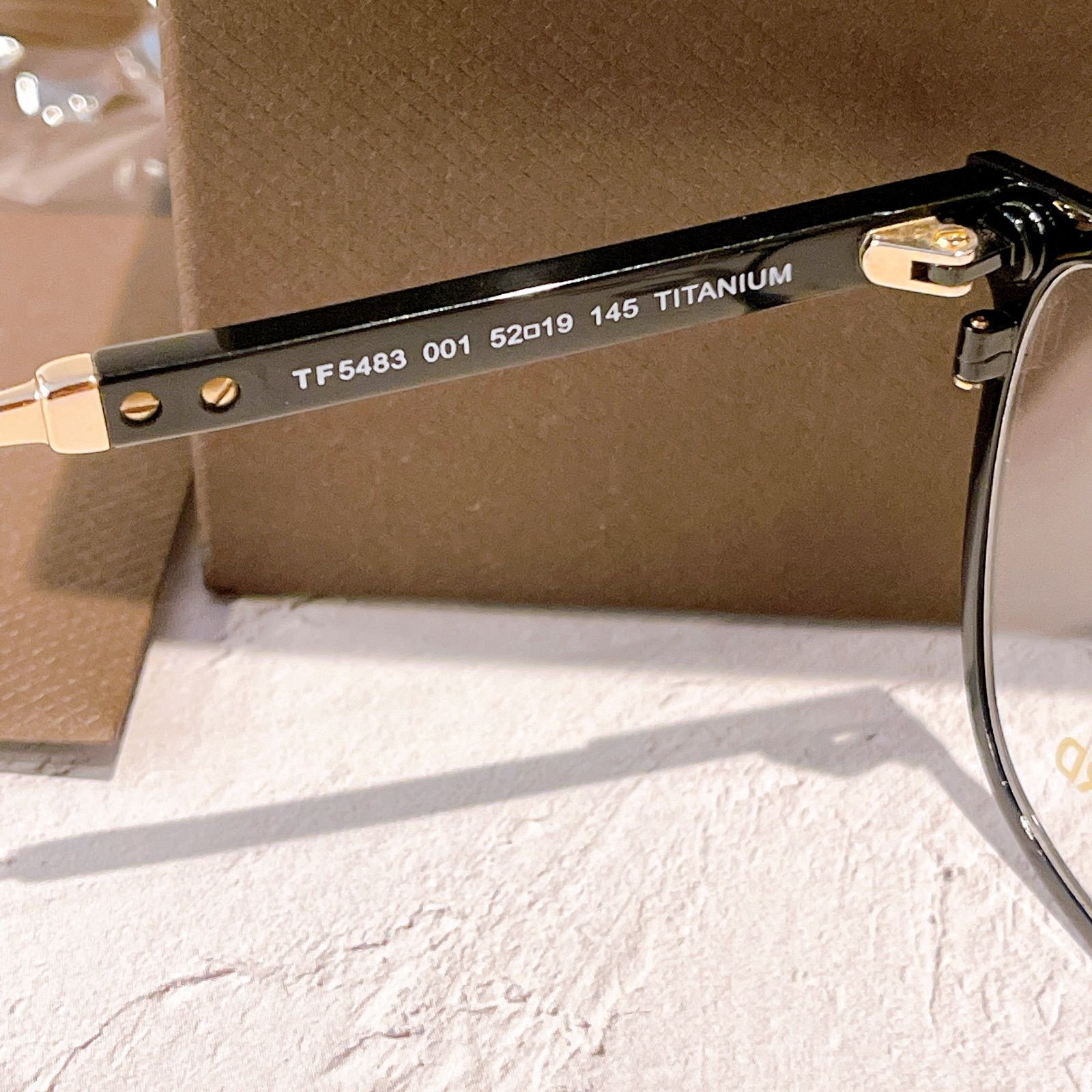 ☆トムフォード☆眼鏡 TOMFORD TF5483 001 上級チタン メガネ - メルカリ