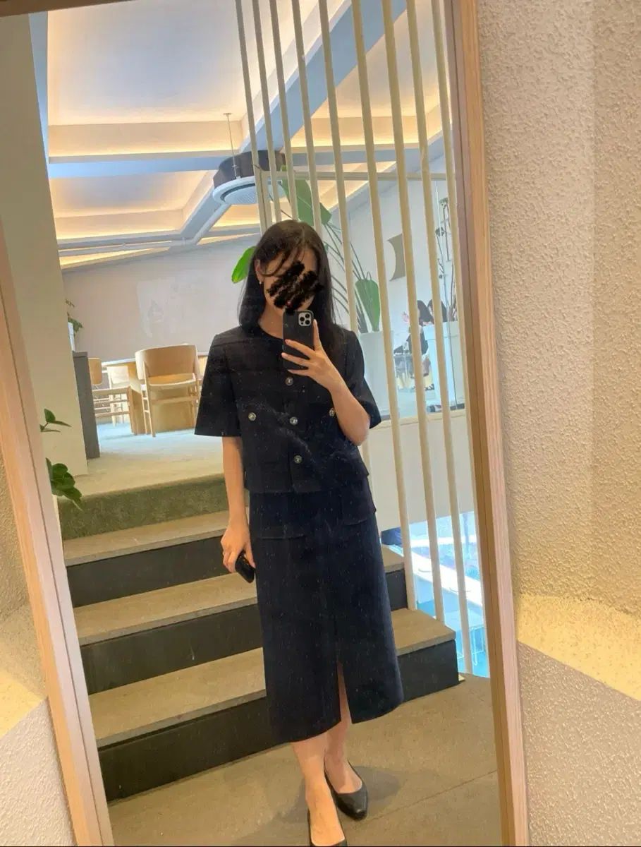ツリーの写真 ツイード セットアップ