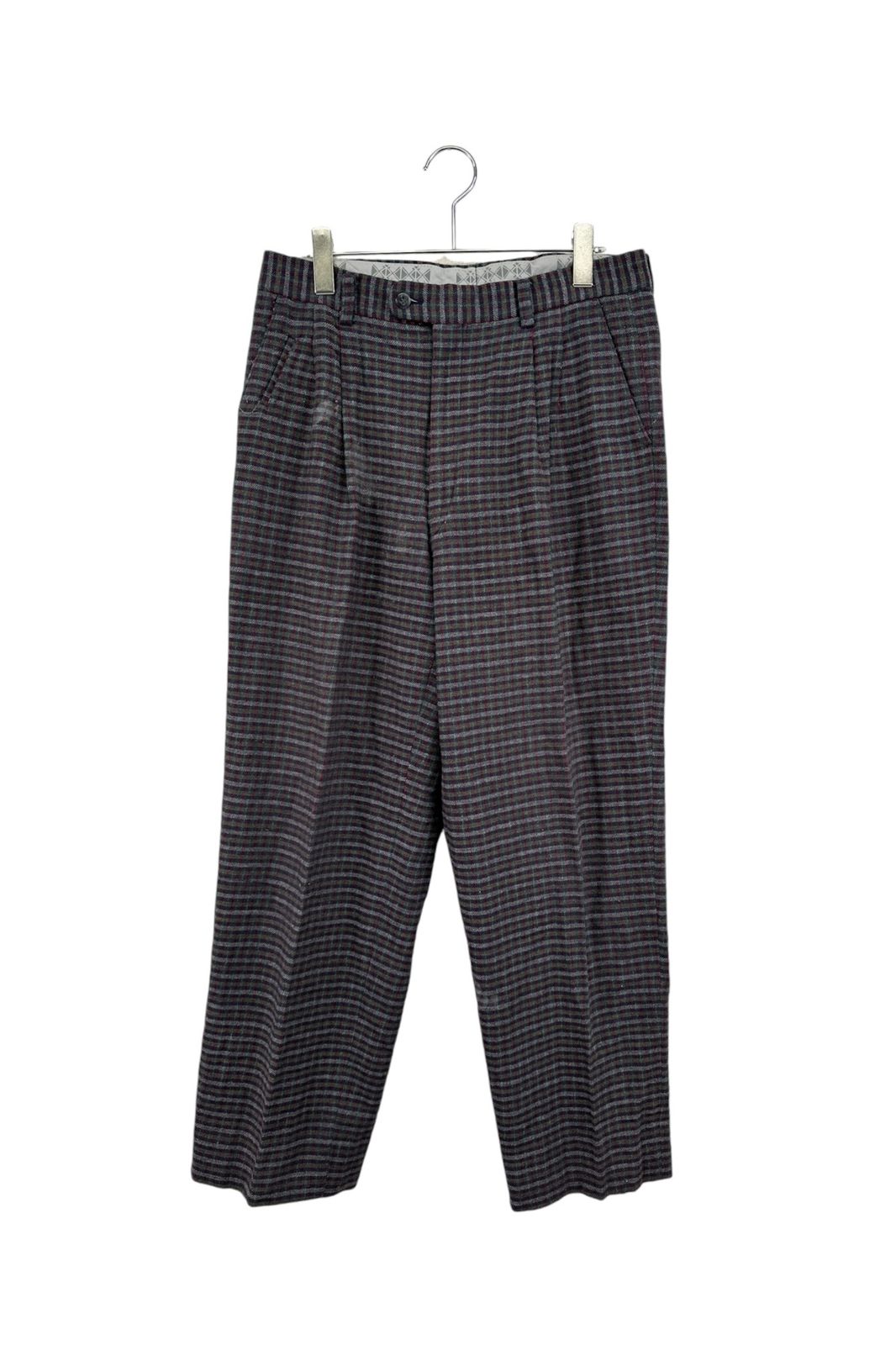 高品質   Dunhill Sports ダンヒル スポーツ スラックス チェック グリーン系     メンズ サイズ 82   衣A