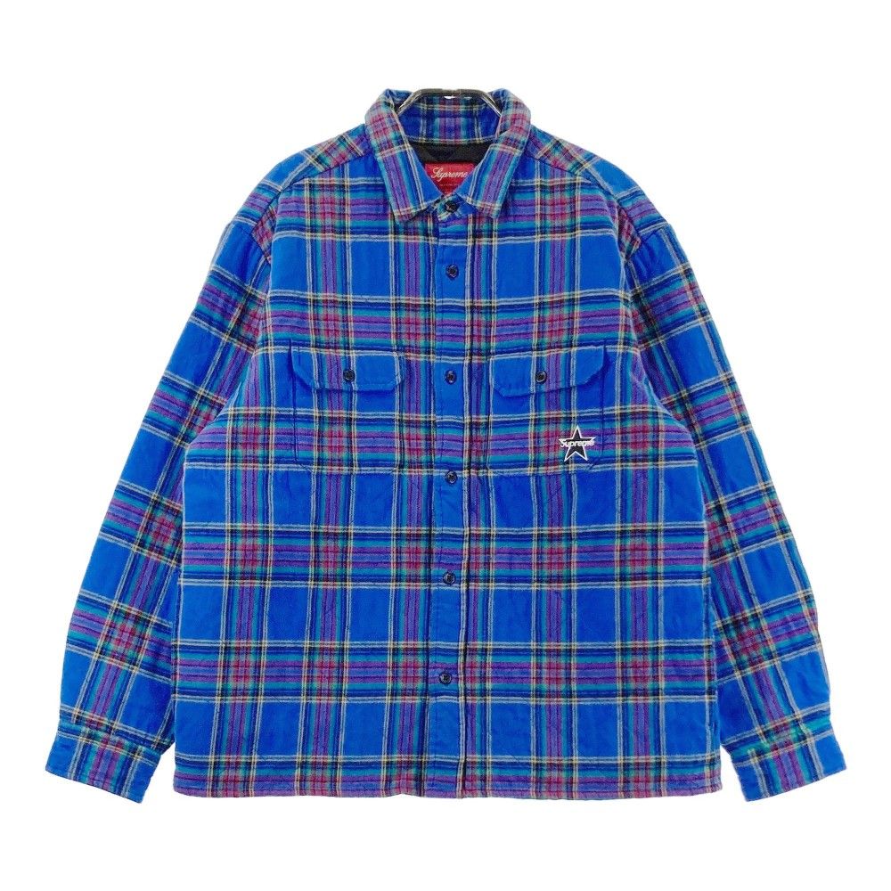 ジャケット・アウター Supreme Quilted Plaid Flannel Shirt M Supreme Quilted Plaid Shirt (FW24) - $158